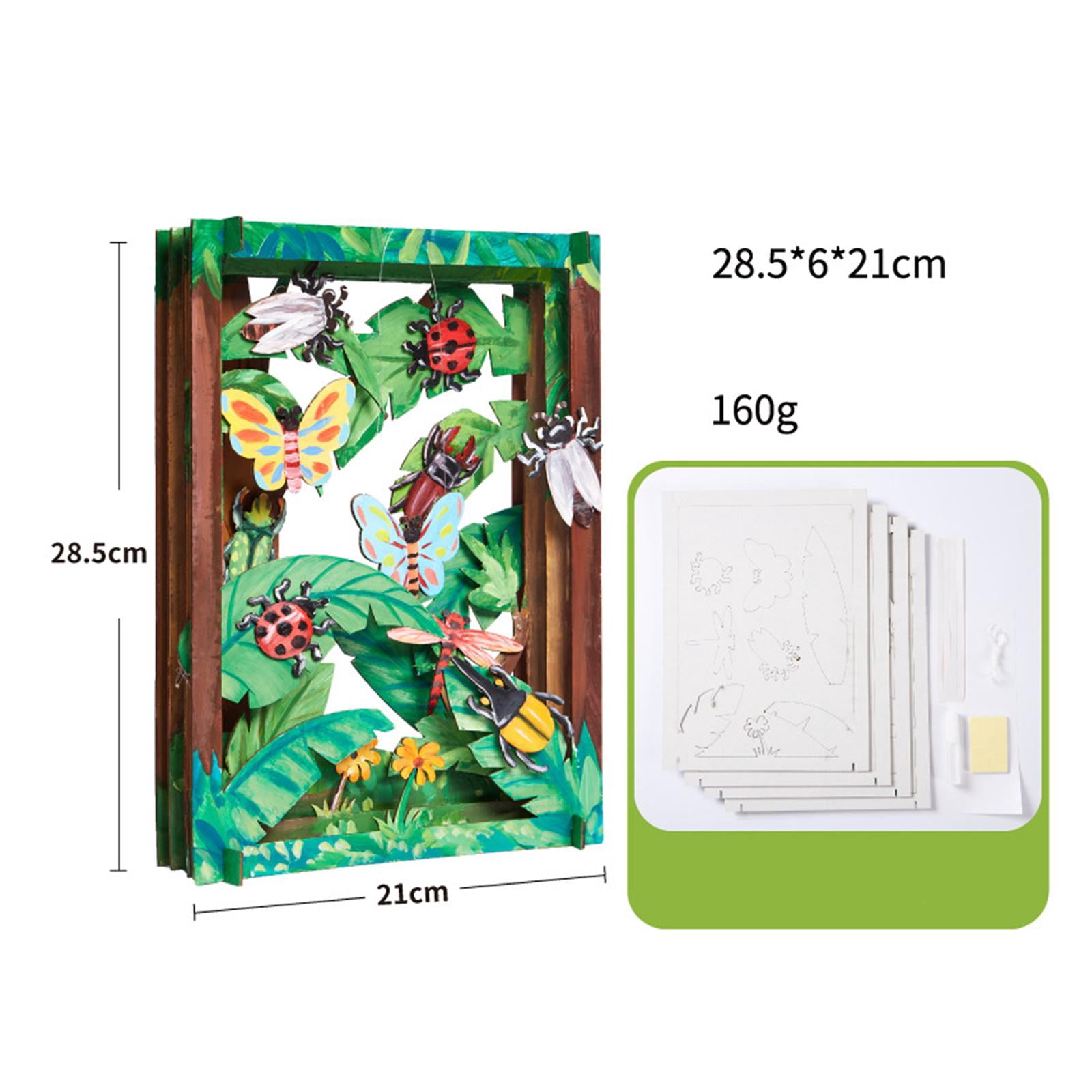 FVDPWYE lahomia 3D Coloring Craft Kits Kids Material Package Drawing Puzzle Toy Insect