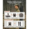 thumbnail image 6 of KFFKFF Hunting Blind for 6-7 People, 288-Degree View, 5-Sided See-Through Ground Shelter with Carrying Bag, Portable Camouflage Tent, Durable Concealed Design with Quiet Zipper Door and Windows, 6 of 9