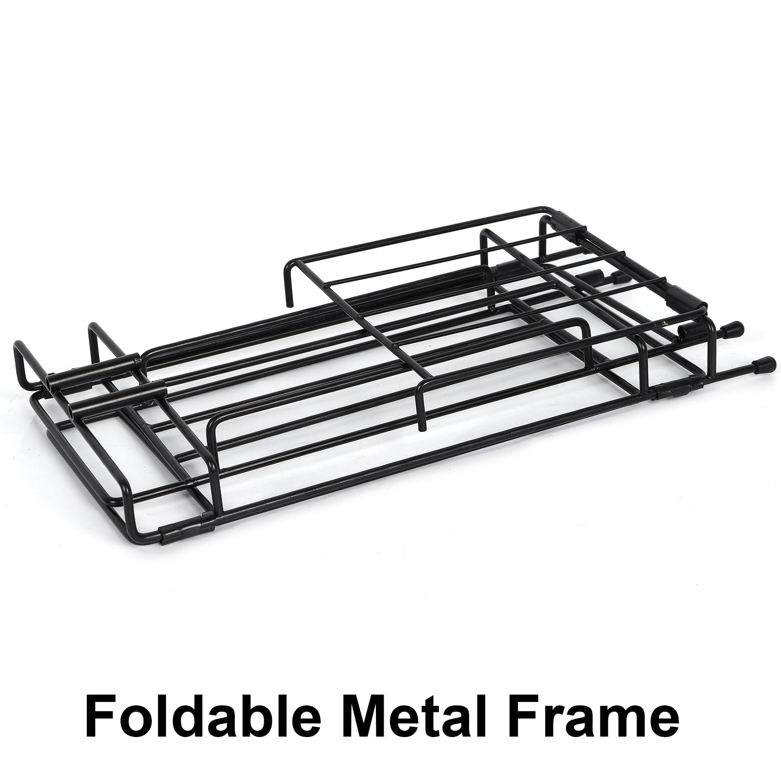 Set of 4 Freestanding Floor Toilet Paper Holder Metal Tube Bathroom Black