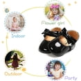 thumbnail image 3 of Infant Baby Girls Mary Jane Shoes Soft Sole Ballet Slippers Bow Princess Newborn Dress Wedding Flat Shoes, 3 of 6