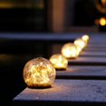 thumbnail image 2 of Luz solar al aire libre, luces solares de enchufe de tierra, luces de bola de vidrio agrietadas al aire libre, decoración de jardín de villa de paisaje navideño, 2 of 5