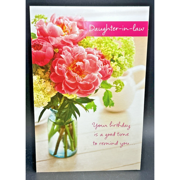 Happy Birthday Daughterinlaw Greeting Card w/Envelope
