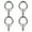 Silver, variant on Monyance stainless steel eye bolts Stainless Steel Nuts Peg Hooks (4pcs) Boat Eye Screws(1.57X0.98X0.2Inches)