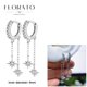 thumbnail image 1 of FLORATO 925 sterling silver earrings chain tassel pendant earrings zircon silver earrings for women trend Luxury Wedding Jewelry, 1 of 5