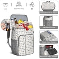 thumbnail image 5 of Travel Cooler Bag - LightGray Cartoon Dinosaurs Pattern Camping Beer Cooler Backpack with Bottle Opener- Waterproof Insulated Picnic Backpacks - Cooler Bag for Beach, 5 of 6