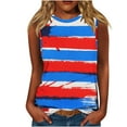 thumbnail image 2 of NSLGXD Plus Size Womens Striped Tank Tops Casual Round Neck Sleeveless Shirts Loose Lightweight Casual Summer Top S-5XL, 2 of 6