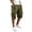 #322Green, variant on Men's Twill Capri Camo Cargo Shorts Below Knee Drawstring Bermuda Shorts Relaxed Fit Casual Multi-Pocket