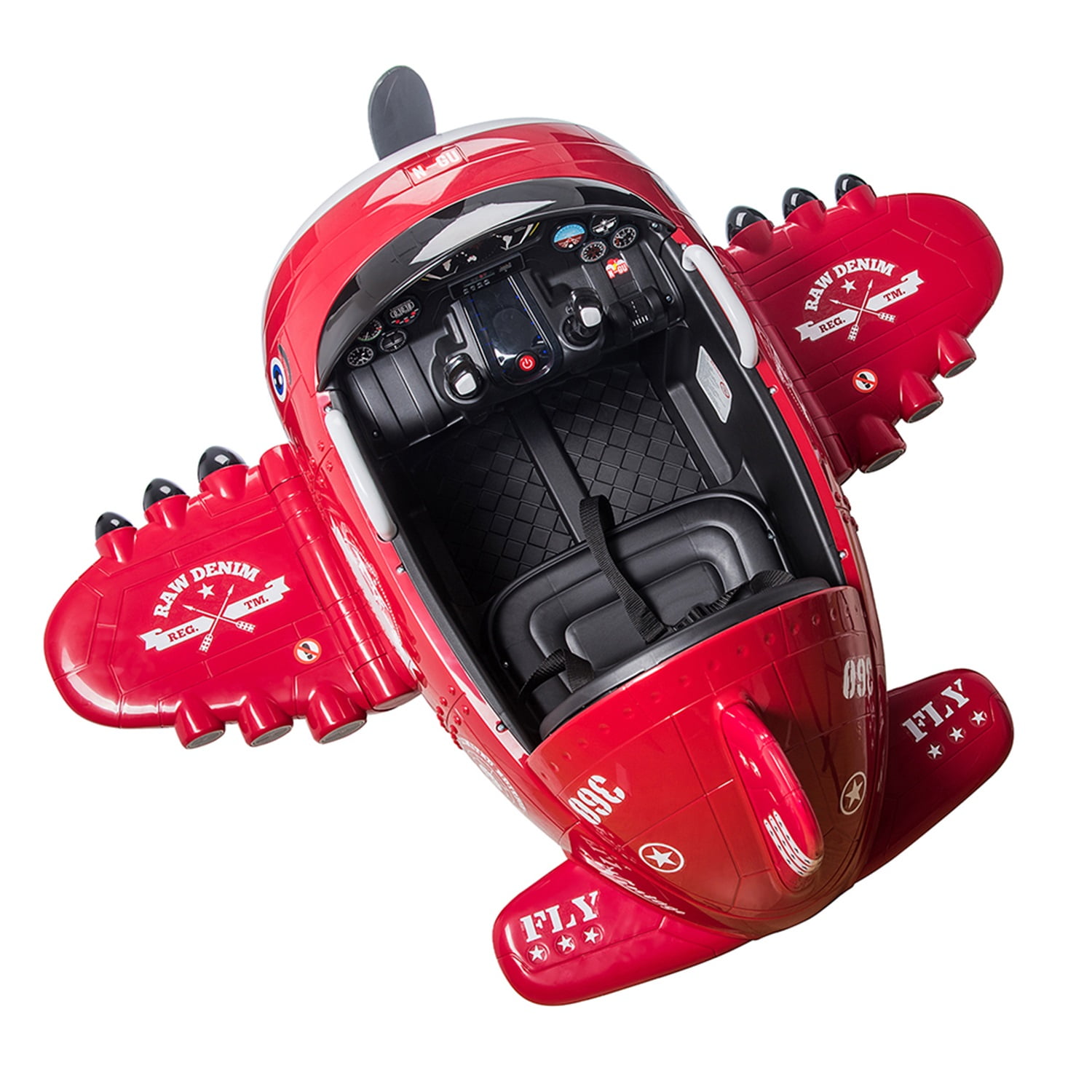CIPACHO 12V Children's Electric Ride On Airplane, Car for Kids Vehicle with Bombing Sound, Joysticks Operation, FM Radio, Remote Control, Best Gift for Aged 3-8, Red CIPACHO 12V Children's Electric Ride On Airplane, Car for Kids Vehicle with Bombing Sound, Joysticks Operation, FM Radio, Remote Control, Best Gift for Aged 3-8, Red