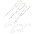 thumbnail image 3 of 30Pcs Baptism Rosary Beads Finger Rosaries Faux for Favors Communion, 3 of 4
