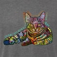 thumbnail image 2 of First We Still Your Heart Then Your Bed | Funny Neon Colorful Cat | Dean Russo Art Animal Lover Mens Premium Tri Blend T-Shirt, Dark Heather, XX-Large, 2 of 6