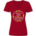 thumbnail image 3 of Inktastic I Love my Son Autism Awareness Women's V-Neck T-Shirt, 3 of 5