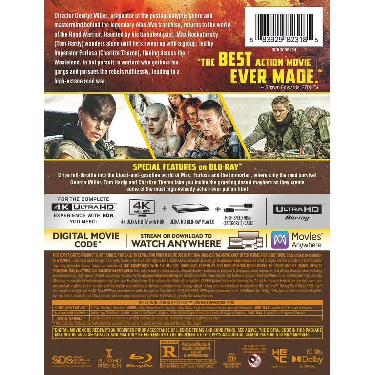 マッドマックス スチールブック 4K UHD Mad Max: Fury Road (Steelbook) (4K Ultra HD + Blu-ray +