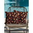 thumbnail image 4 of Outdoor Pillows Waterproof, Thanksgiving Fall Bedding Throw Pillows with Insert for Couch Sofa Bed, Orange Pumpkin Maple Leaf Botanical Black 18x18 Inch Pillowcases Decorative Patio Pillow Set of 2, 4 of 8