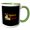Green/White, variant on 3drose, Cool Text Tequila, Tacos, Images of Drinks, Food, Flowers on Black, 15oz Mug