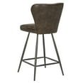 thumbnail image 3 of Safavieh Ashby Tufted Leather Swivel Counter Stool, Set of 2, 3 of 12