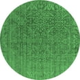 thumbnail image 1 of Ahgly Company Indoor Round Oriental Emerald Green Industrial Area Rugs, 8' Round, 1 of 4