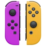 Joy Pad for Nintendo Switch Controller, Left and Right Wireless Controller Compatible with Nintendo Joy con - Neon Purple/Orange