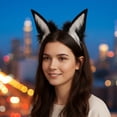 thumbnail image 6 of Wolf Fox Ears Headband Furry Animal Ear Hairband Animal Hair Hoop Animal Headwear Head Accessories for Anime Dress, 6 of 7
