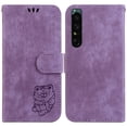 thumbnail image 2 of Compatible with Sony Xperia 1 IV Embossed Cute Tiger Flip Folio Wallet Case Card Pocket Holder Cover, 2 of 5