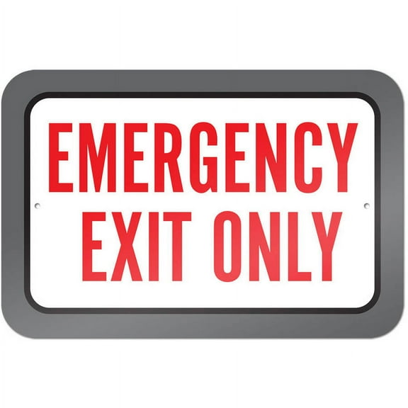 Emergency Exit Only Sign