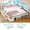 White, variant on Full Size Daybed Frame with 6 Drawers & Bookcase Storage - 14 Inch Metal Platform Daybed with Charging Station & LED Lights, Pink