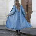 thumbnail image 4 of Fleece Lined Denim Jacket for Womens Long Sherpa Lined Winter Coats, 4 of 5