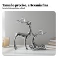 thumbnail image 4 of Abbraccia Decoración de ciervo de lujo moderno, figura cerámica, escultura creativa de la fortuna para sala, mueble TV, recibidor, 4 of 6