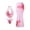 Pink-10, variant on 3 Piece Swimsuits for Women Floral Mesh Long Skirts Draped Neck Halter Tie Back Bikini Set for vacation