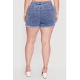 thumbnail image 4 of Women's Plus Size WAX Acid Wash Distressed Rolled Cuffed Shorts, 4 of 4
