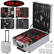Ubesgoo 799 pcs Hand Tool Set Mechanics Kit, Includes Screwdrivers, Toolbox