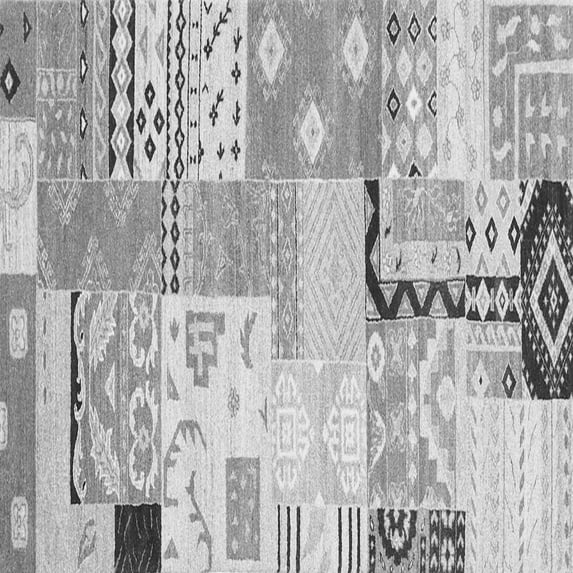 Ahgly Company Indoor Square Southwestern Gray Country Area Rugs, 4' Square