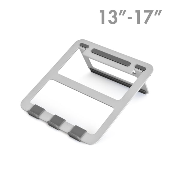 onn. Laptop Stand for 13"- 17" laptops, Aluminum Material, Silicone feet