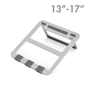 onn. Laptop Stand for 13"- 17" laptops, Aluminum Material, Silicone feet