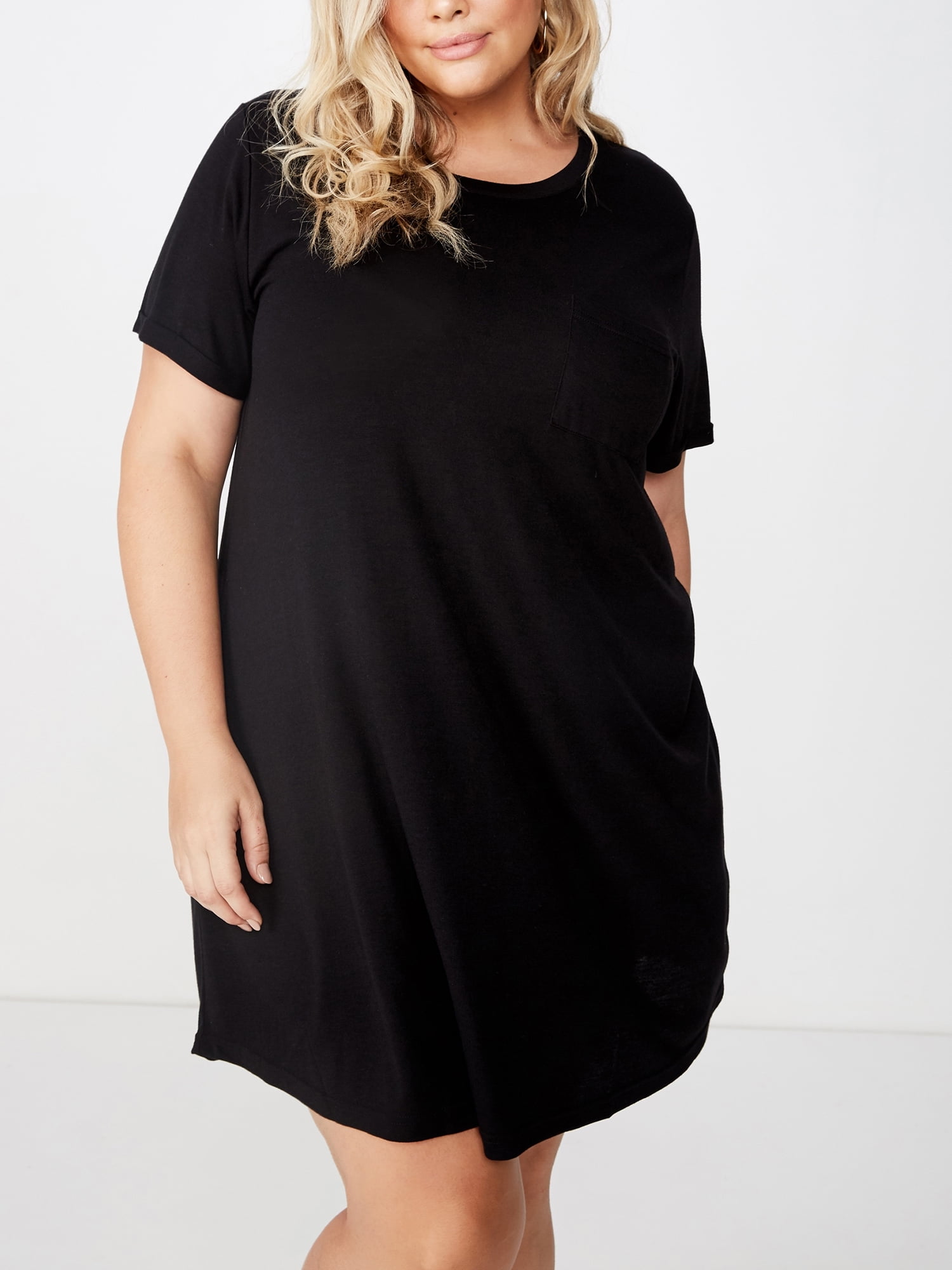 black t shirt dress walmart