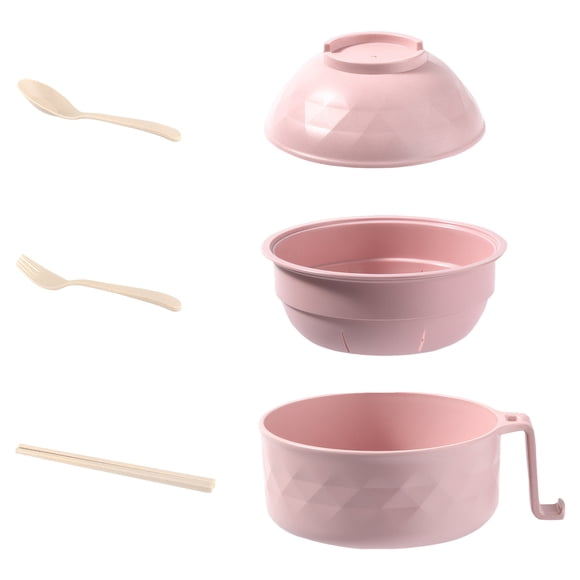 Yuarrent Cocina conveniente de los tallarines de Ramen de la fibra con la cocina multifuncional de Ramen de la función del soporte del Cocina y Comedor rosa