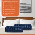 thumbnail image 2 of Cheer Collection Set of 2 Faux Fur Bolster Pillow, Blue, 2 of 5