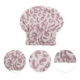 thumbnail image 3 of Unique Bargains 1 Pc Water-absorbent Bow Leopard Hair Towel for Bathroom Pink Coral Fleece, 3 of 3