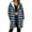 Light Blue, variant on Dasayo Blue Coat for Women Thermal Fleece Long Zip up Plaid Drawstring Coats Jackets for Women Trendy L