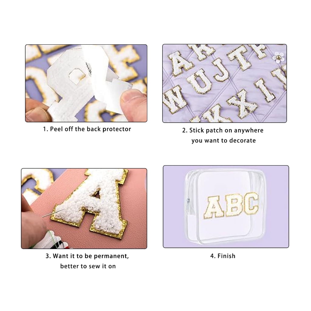 Geemin 1 Set Letter Embroidered Patches Letter Patches Sew on Patches for Jeans Hat