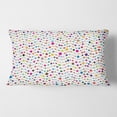 thumbnail image 2 of Designart Color Waves of Polka Dots' Mid-Century Modern Throw Pillow - 12x20, 2 of 2