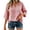 Red, variant on JOANKDMI Plaid V Neck Blouses for Women 3/4 Sleeve Gingham Shirts Casual Loose Fit Tunic Tops Summer Essential Checkered Tee Flattering Daily Wear Vacation Outfits