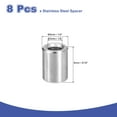 thumbnail image 2 of 8 Pcs Entretoises en Acier Inoxydable 304 1/4 Pouces OD x 1/8 Pouces ID x 5/16 Pouces Longueur(6x3x8mm) Vis Support de Bague Finition Simple Non Filetée Entretoises Rondes en Métal pour Vis M3 Boulons et Tringles, Argent, 2 of 6