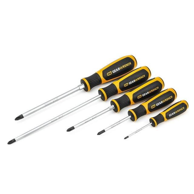 Juego de destornilladores GEARWRENCH de 5 piezas Phillips de doble material