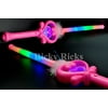 Light-Up Princess Wand Fairy LED Scepter Magic Heart Stick Flashing Toy Pink