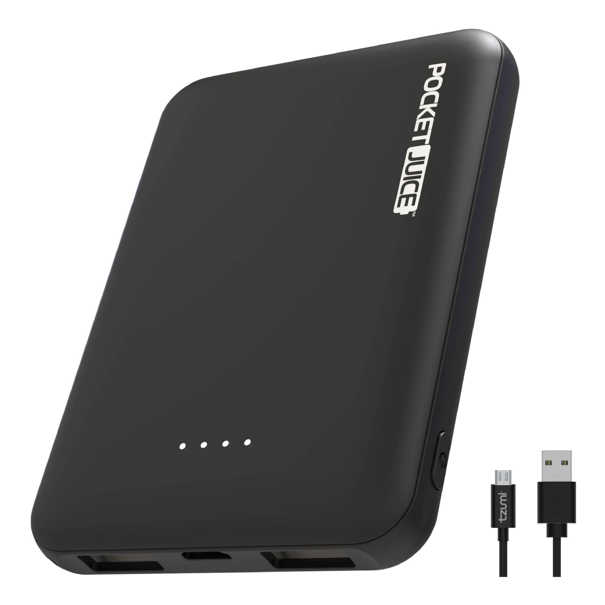 Pocket Juice Slim Pro 5000 mAh Portable Power Bank with Dual Charging USB Ports