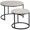 Grey Wood Grain, variant on HOMCOM Round Nesting Tables Set of 2, Stacking Coffee Table Set