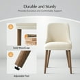 thumbnail image 3 of Dining Chairs Set of 2 Velvet Upholstered Side Chairs Solid Wood Legs Home Kitchen Ivory, 3 of 7