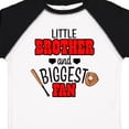 thumbnail image 4 of Inktastic Little Brother and Biggest Fan Baseball Glove and Bat Boys Toddler T-Shirt, 4 of 5