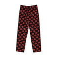 thumbnail image 6 of Goofa Sexy Red Lips Kiss Pattern Printed Soft Pajama Pants for Men, Wide Leg Comfy Casual Lounge Yoga Pants-Medium, 6 of 9