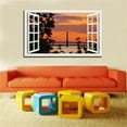 thumbnail image 2 of Window View of Golden Gate Bridge Sunset Canvs Art Fake Open Window Wall Art Golden Gate Bridge Sunset Framed Painting For Livingroom Office Bedroom Ready to Hang, 2 of 6
